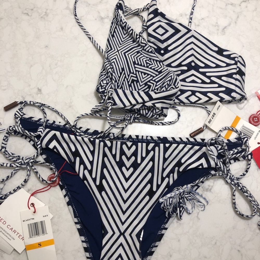 Red Carter Azteca Reversible Bikini - Picture 2 of 7